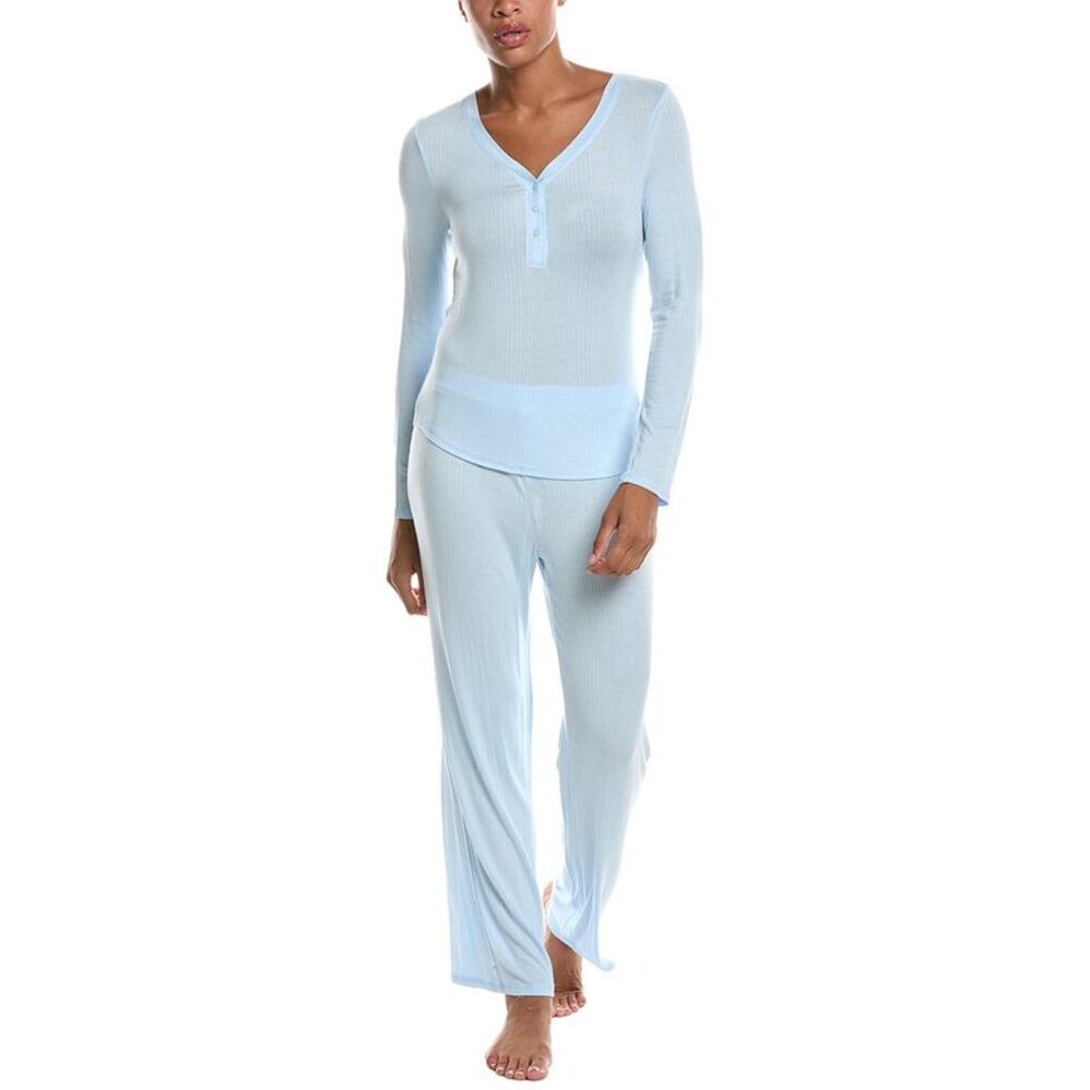Honeydew Womens 2Pc Dreamland Long Henley Set